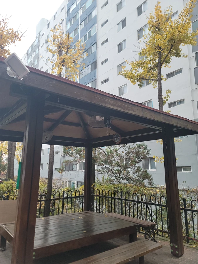 병점 다세대주택 옥상정원 파고라 전경