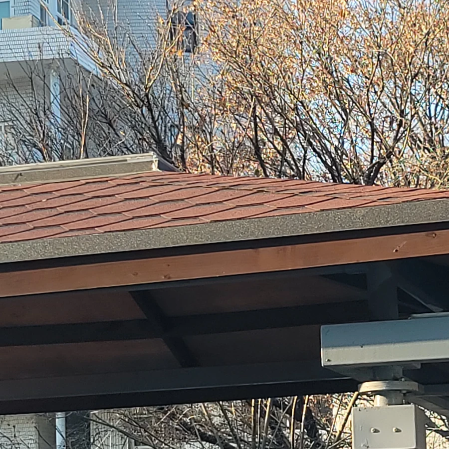 동탄 파고라 지붕 가장자리 마감